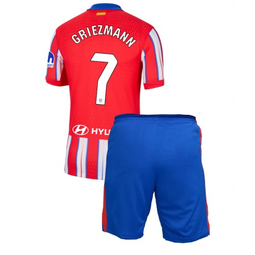 Fotbalové Dres Atletico Madrid Antoine Griezmann #7 Dětské Domácí 2024-25 Krátký Rukáv (+ trenýrky)